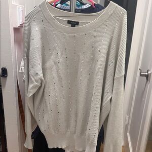 Alfani Silver Sweater with Sparkling Accents